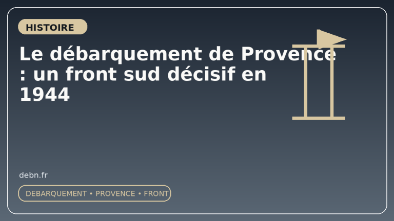 Le débarquement de Provence : un front sud décisif en 1944