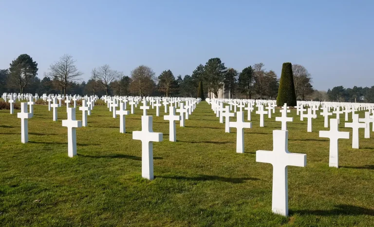 Vue d'un lieu de mémoire en Normandie