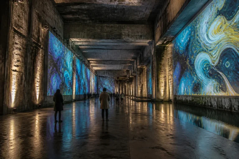 Art numerique dans un ancien bunker u boat