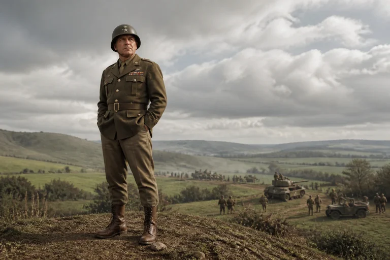 General americain sur le champ de bataille