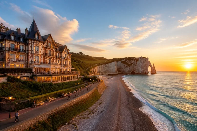 Hotel detretat au coucher du soleil