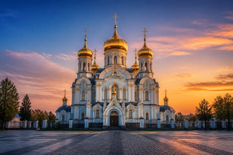 Cathedrale orthodoxe russe majestueuse