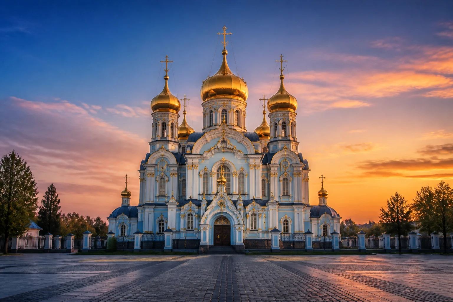 Cathedrale orthodoxe russe majestueuse