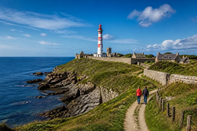 Phare emblematique sur la cote normande
