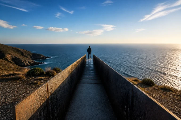 Passage vers la mer mediterranee a portbou