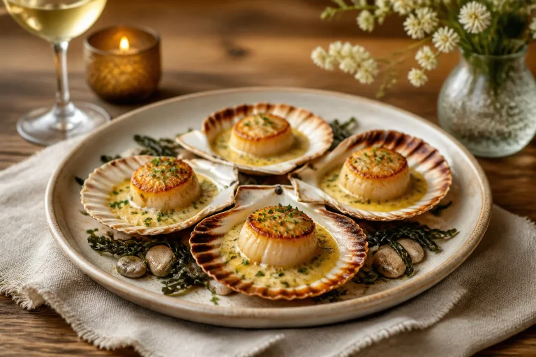 Coquilles saint jacques a la normande