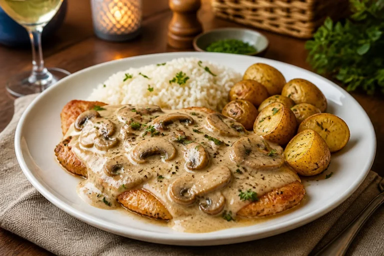 Escalope normande cremeuse aux champignons